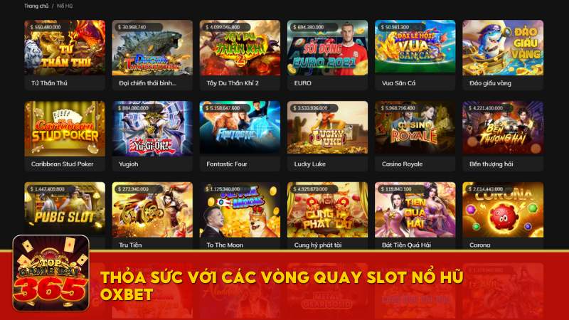 vòng quay Slot nổ hũ OXBET