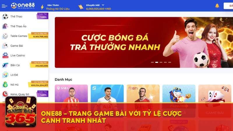 Trang chủ 12 One88 game bài đổi thưởng tỷ lệ cược cao