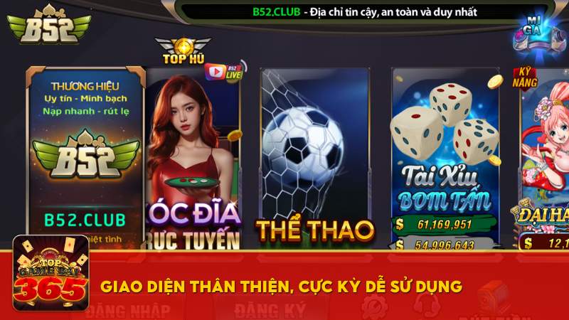 Giao diện thân thiện