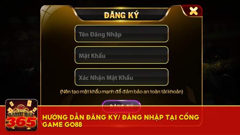 Hướng dẫn đăng ký/ đăng nhập Go88
