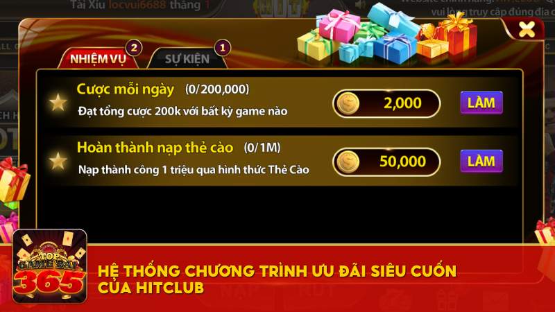 khuyến mãi Hitclub