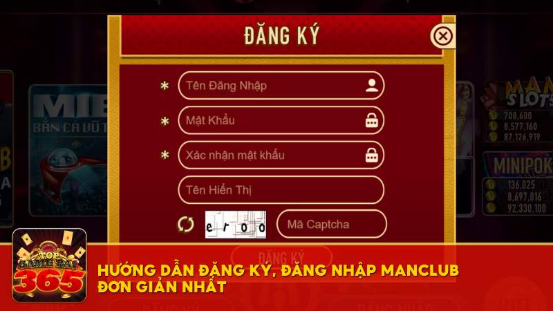 Hướng dẫn đăng ký, đăng nhập Manclub
