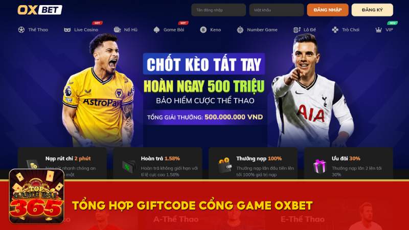 giftcode cổng game Oxbet