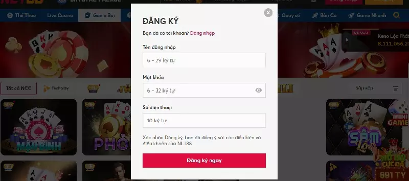 Đăng ký Net88 chi tiết