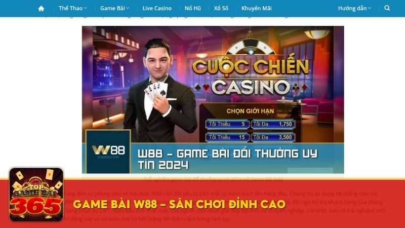 Trang chủ 16 Game bài W88 là một phần quan trọng trong hệ sinh thái giải trí đẳng cấp của nhà cái W88
