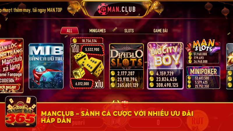 Manclub – Sảnh cá cược với nhiều ưu đãi hấp dẫn